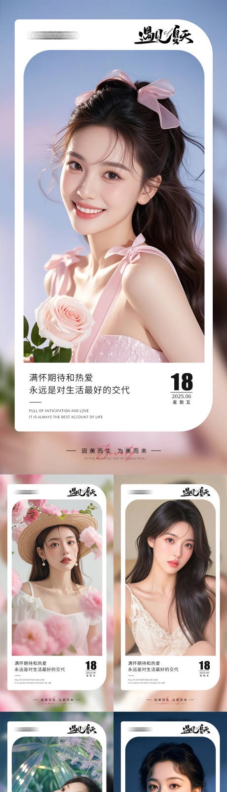源文件下载【医美早安日签系列海报】编号：48450031386595680