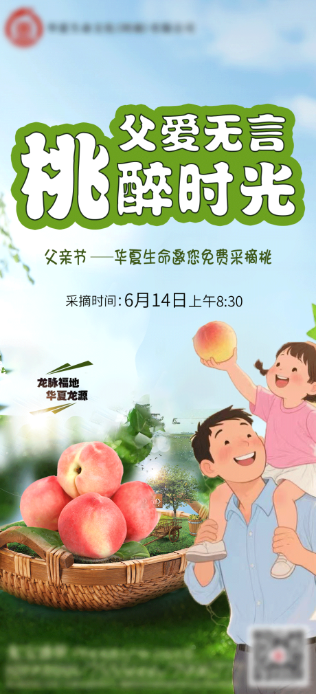 源文件下载【父亲节采摘桃宣传海报】编号：97590031441051005