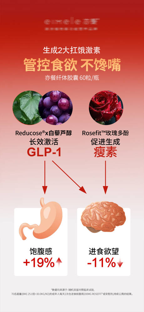 瘦身纤体胶囊管控食欲海报
