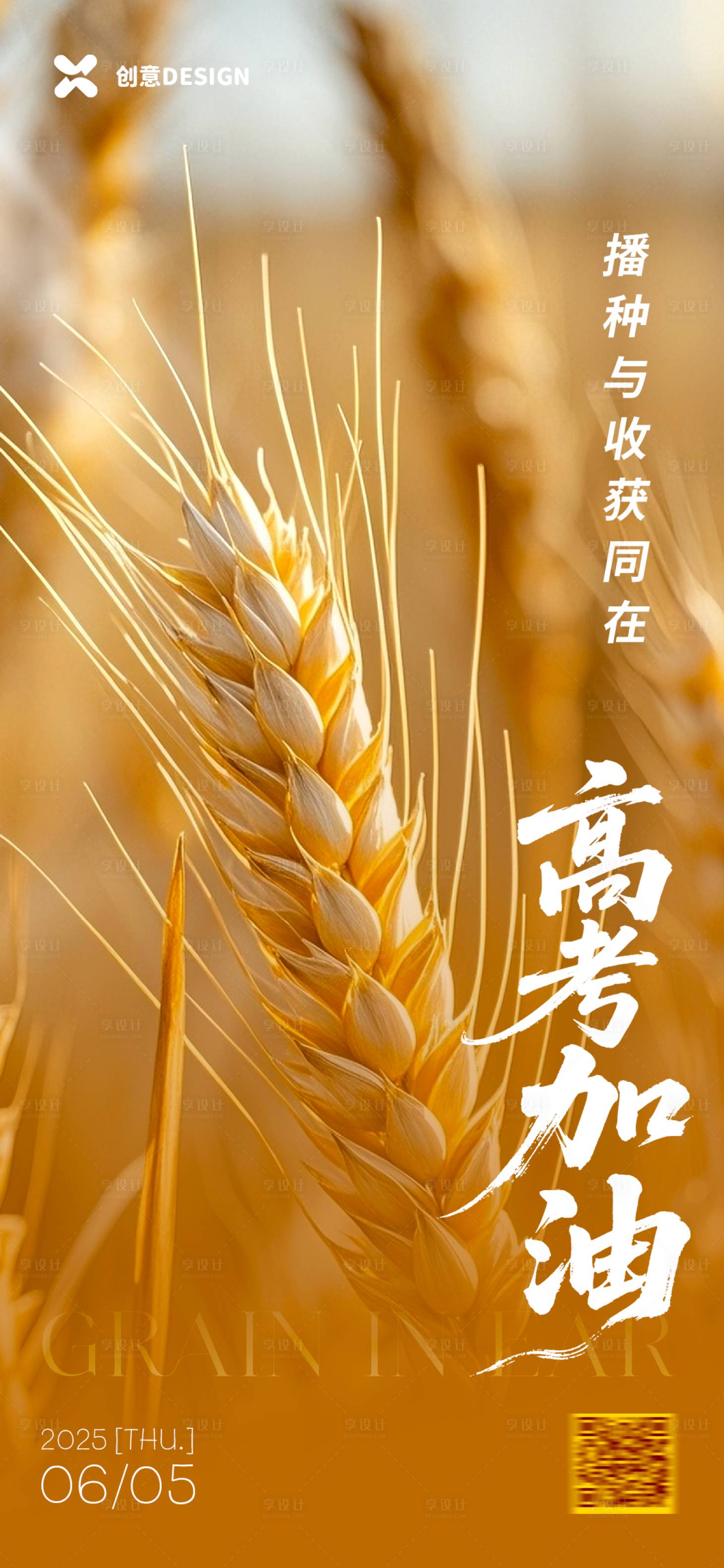 源文件下載【享設計】搜索編號：10120031123227627【芒種節氣高考海報】