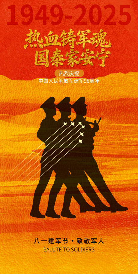 源文件下載【享設計】搜索編號：30720031503188713【建軍海報】