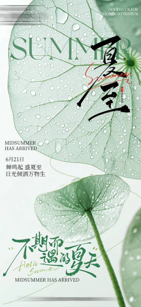 源文件下载【享设计】搜索编号：11070031475486010【夏至节气海报】