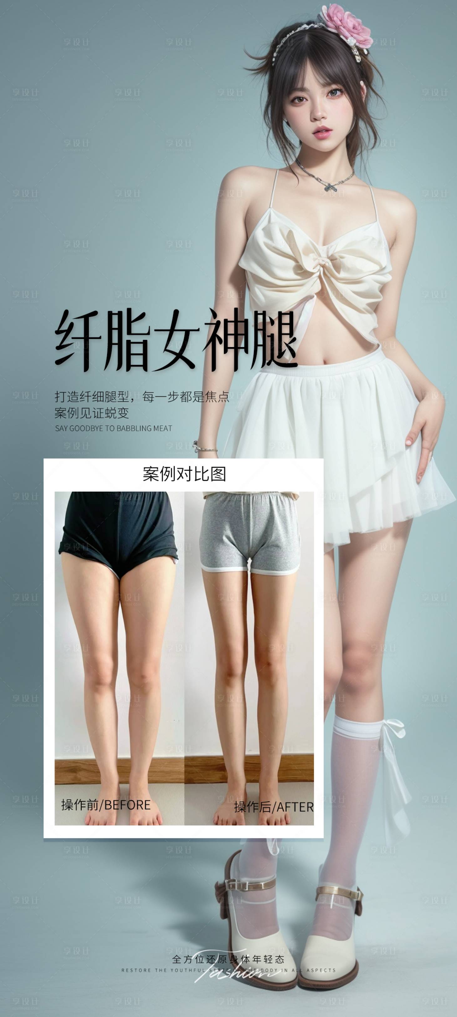 源文件下載【享設計】搜索編號：24370031311674334【纖脂女神腿海報】