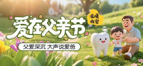源文件下载【口腔父亲节banner 】编号：68660031256125966