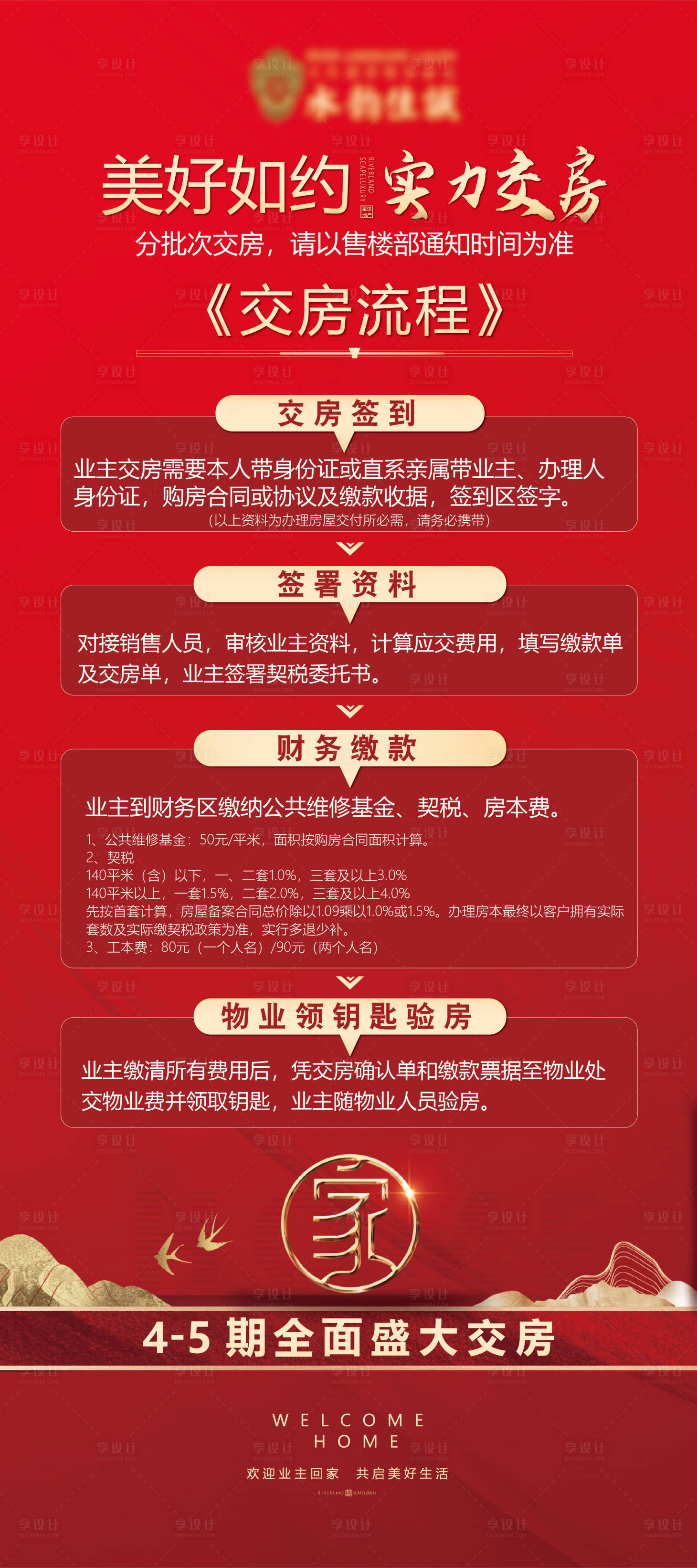 源文件下載【享設計】搜索編號：47650031580612532【房地產交房展架】