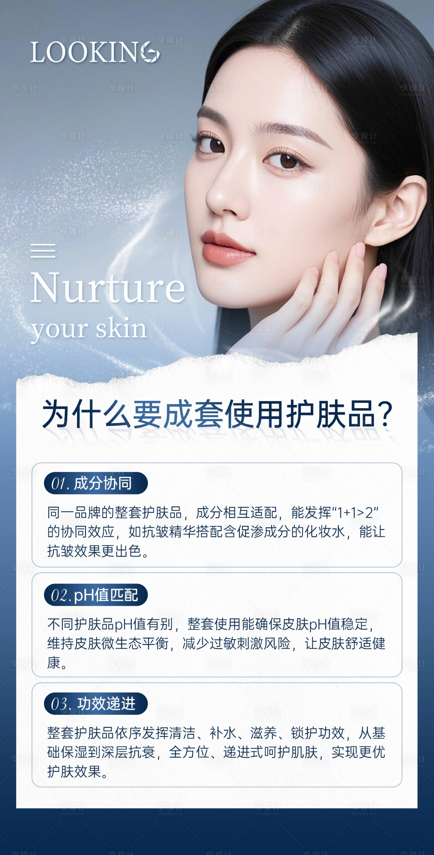 源文件下载【享设计】搜索编号：27110031433856856【护肤科普海报】