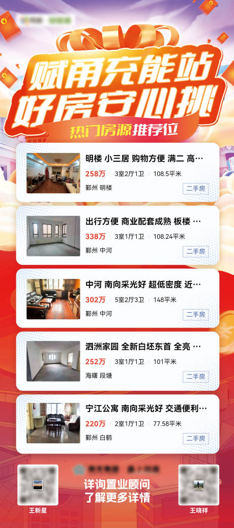 地产热门房源展架