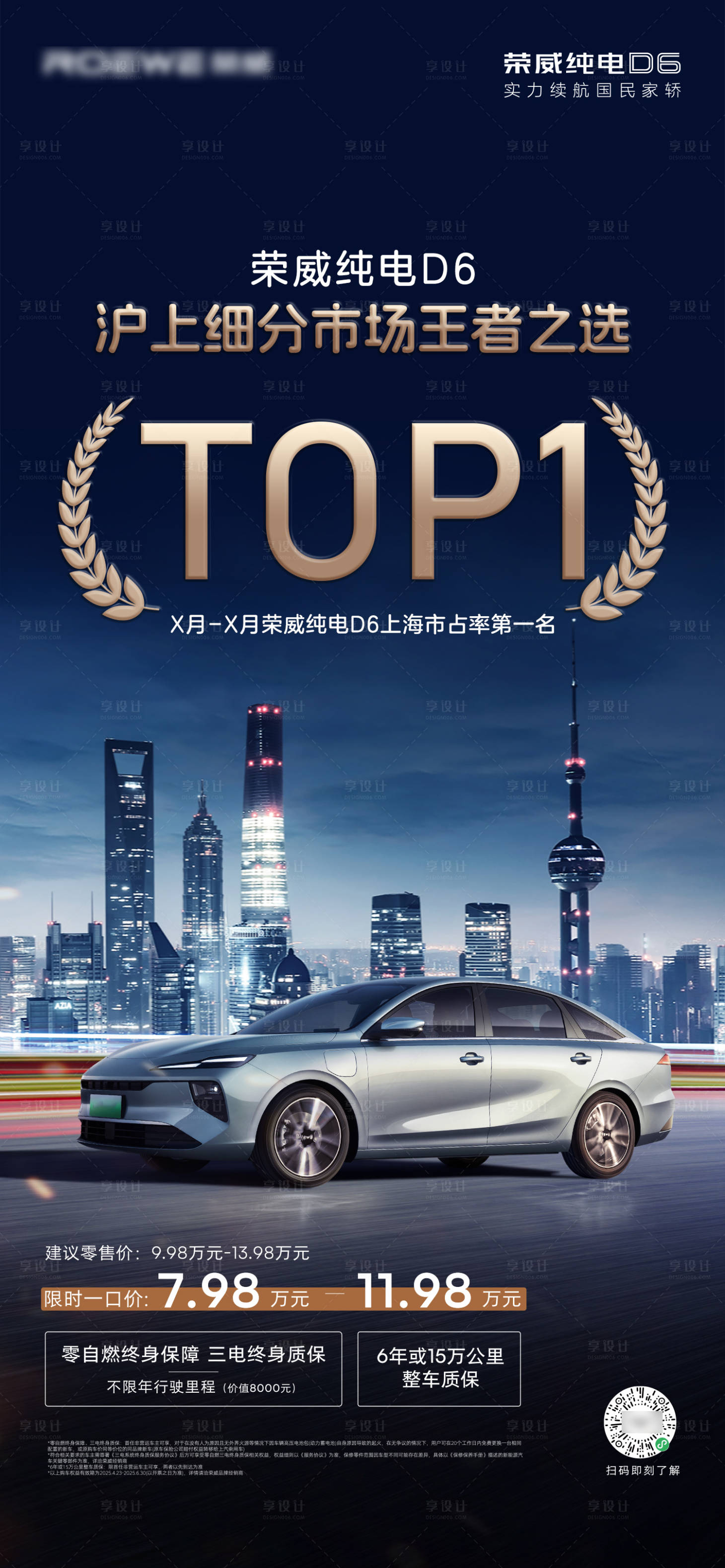 源文件下载【享设计】搜索编号：28420031232887858【新能源汽车市占率TOP1海报】