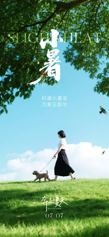 源文件下载【享设计】搜索编号：58210031573953942【地产小暑节气海报】