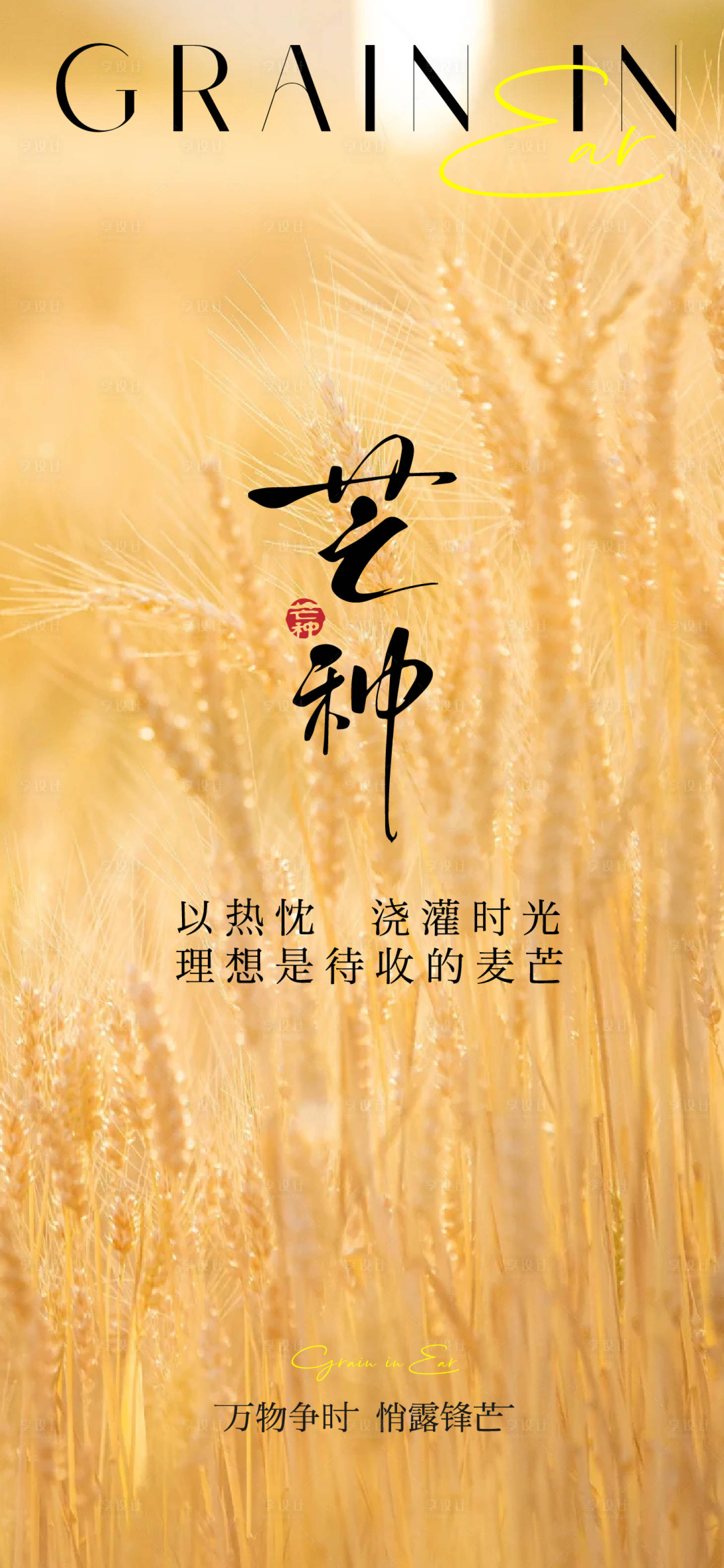 源文件下載【享設計】搜索編號：65690031147758780【芒種節氣單圖圖片海報】