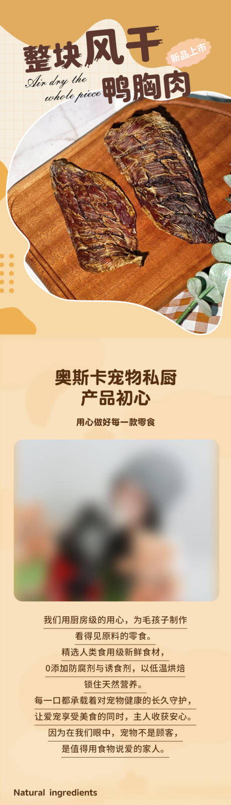 一整块鸭胸肉宠物零食详情页