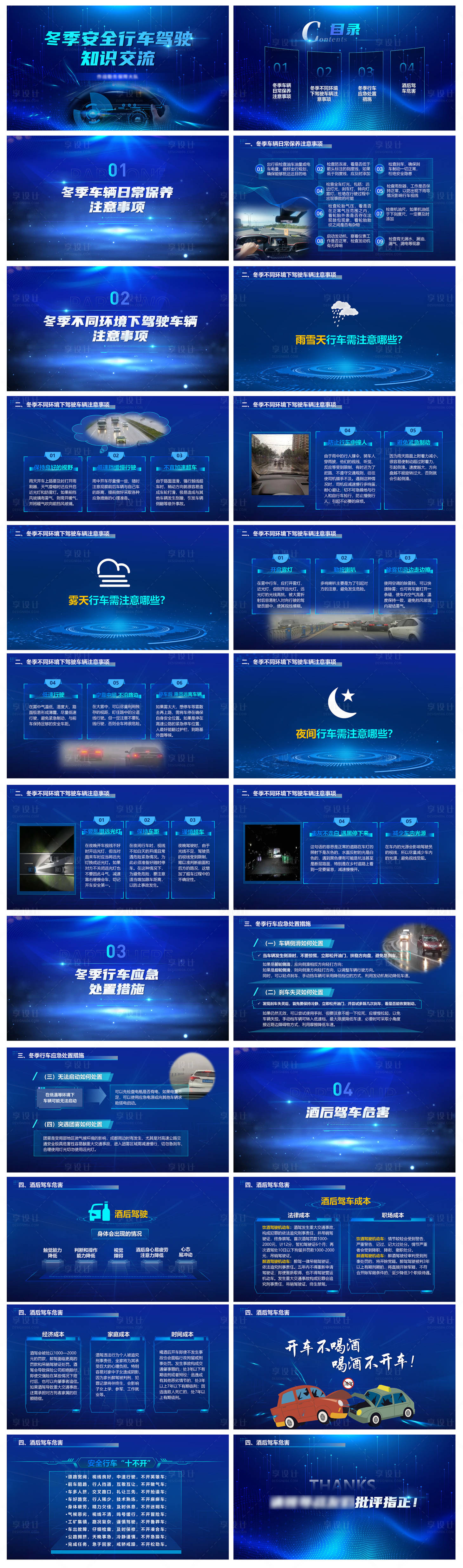 源文件下载【享设计】搜索编号：31690031232536372【安全驾驶知识分享PPT】