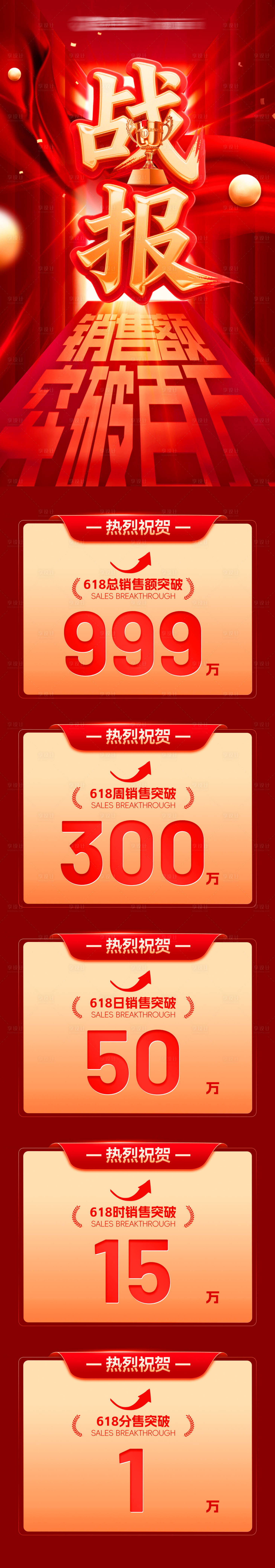 源文件下載【享設計】搜索編號：69200031100448541【戰報喜報捷報銷售額數據榜單熱銷海報】
