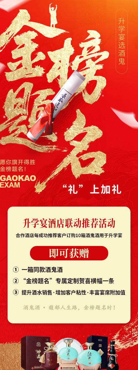 源文件下載【金榜題名謝師宴活動海報】編號：57840031196658633
