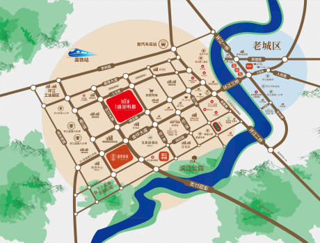 源文件下载【地产区位图广告展板】编号：82920031508512160