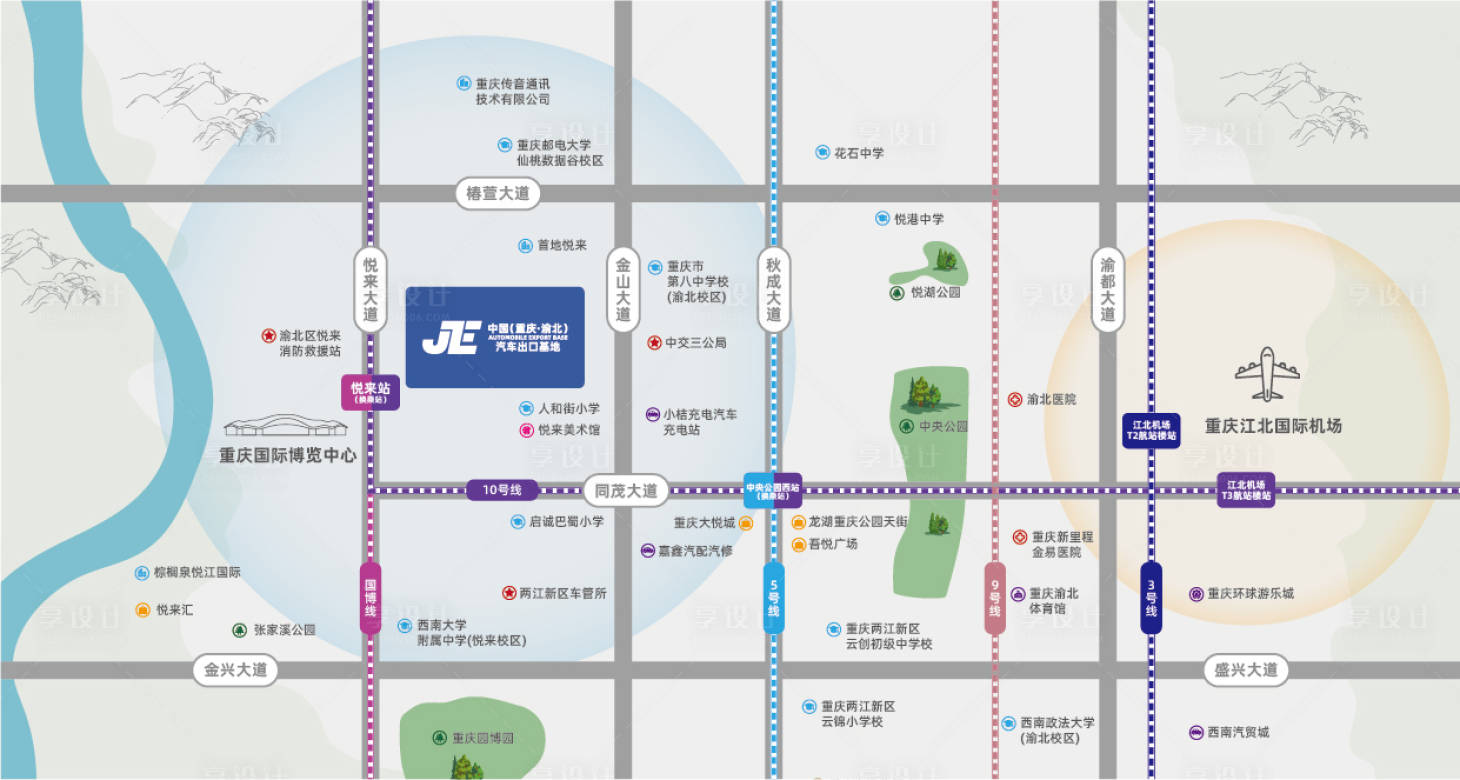 源文件下載【享設(shè)計(jì)】搜索編號(hào)：31390031324134637【悅來(lái)區(qū)位圖】