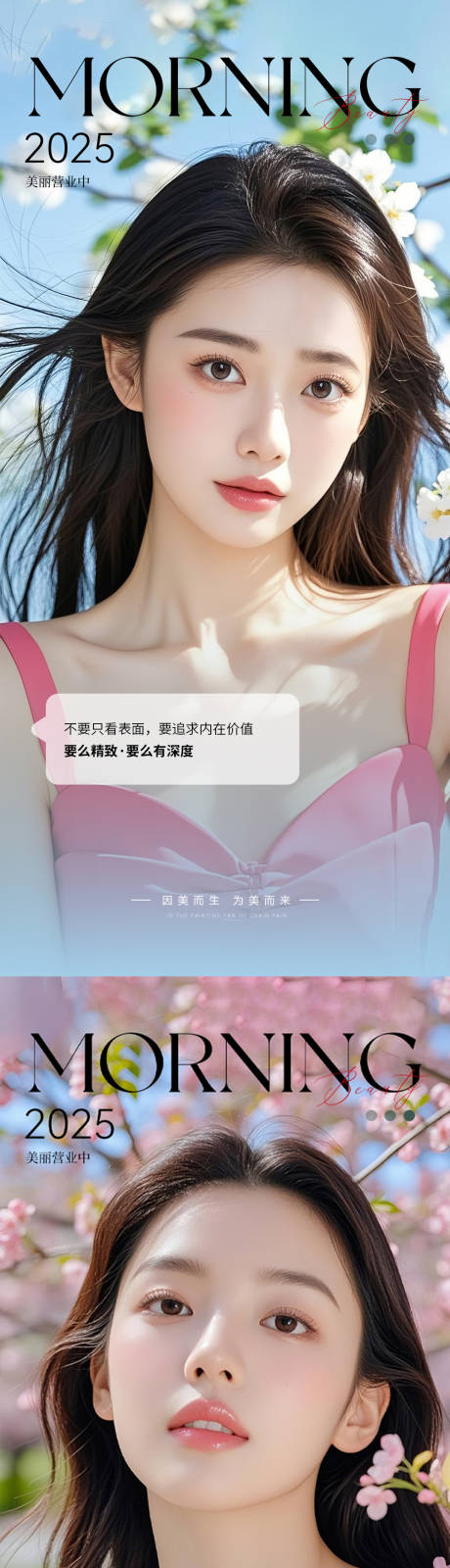 源文件下载【享设计】搜索编号：64470031223882658【医美早安人物海报】