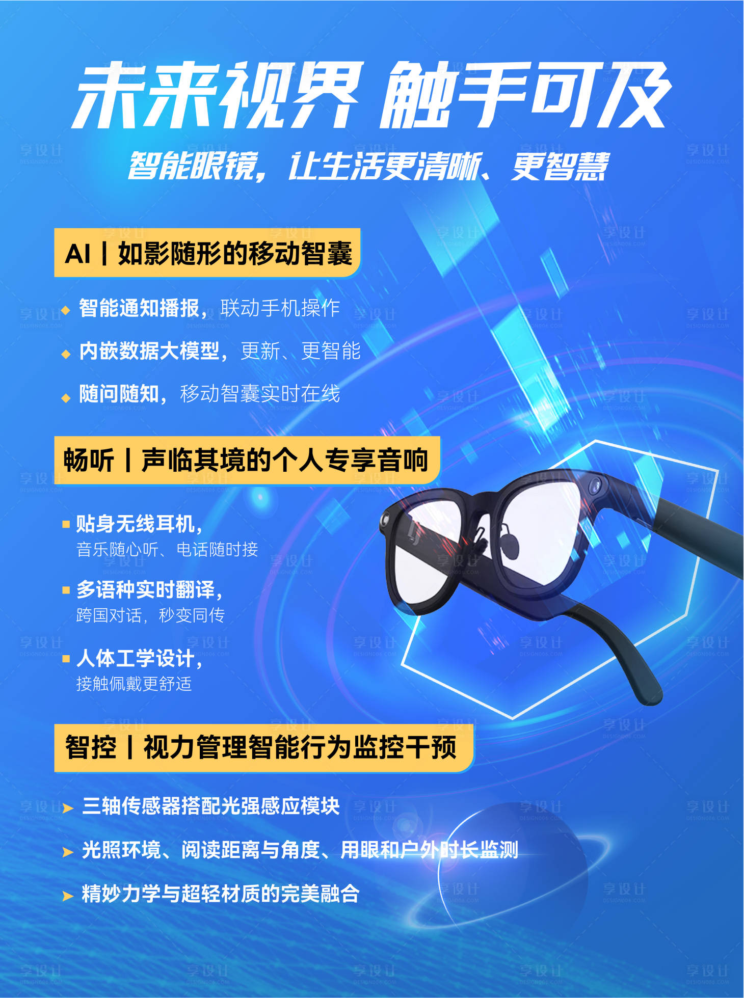 源文件下载【智能AI眼镜海报】编号：75690031208624512