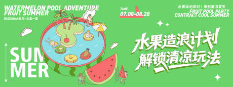 源文件下载【水果造浪计划清凉夏日背景板】编号：97070031615176015