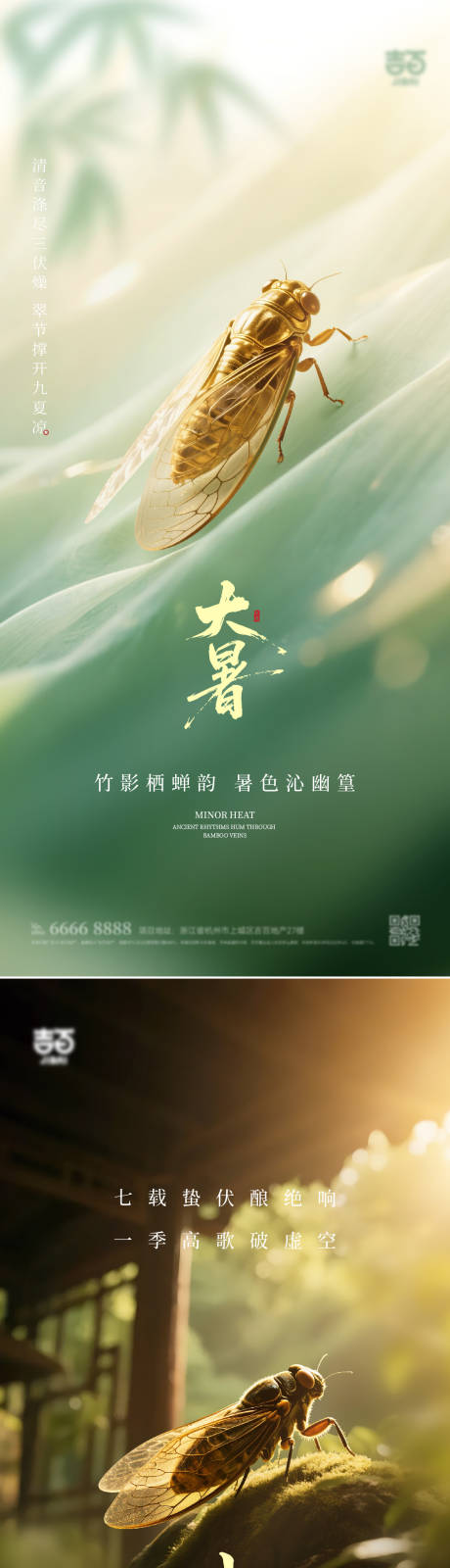 源文件下载【大暑小暑节气海报】编号：70900031648557573
