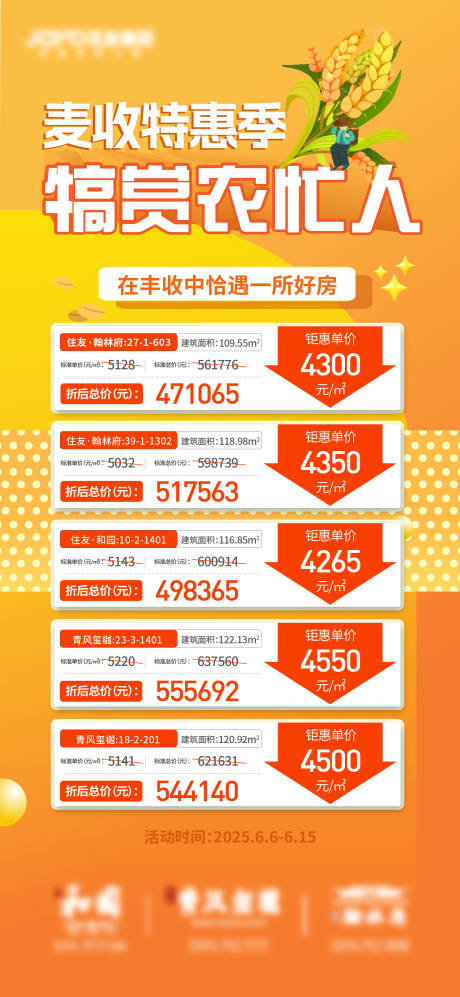 源文件下載【地產麥收政策海報】編號：86890031194781173