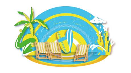 源文件下载【夏日多巴胺海洋风DP打卡点设计】编号：89690031591723936