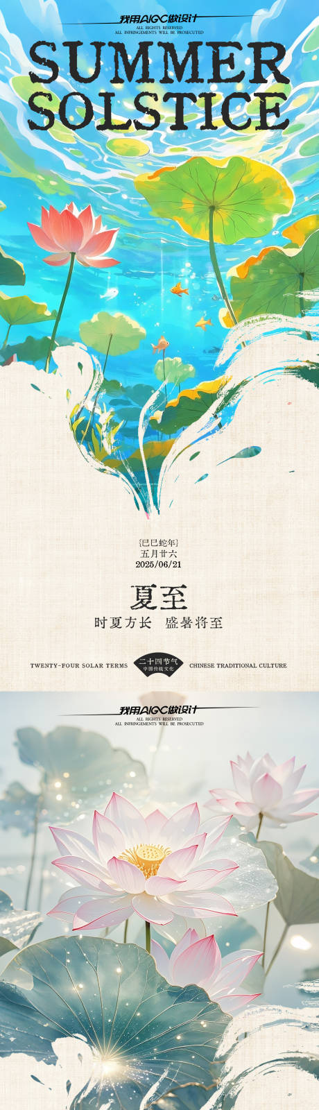 源文件下載【享設計】搜索編號：86270031260721601【夏至節氣系列海報】