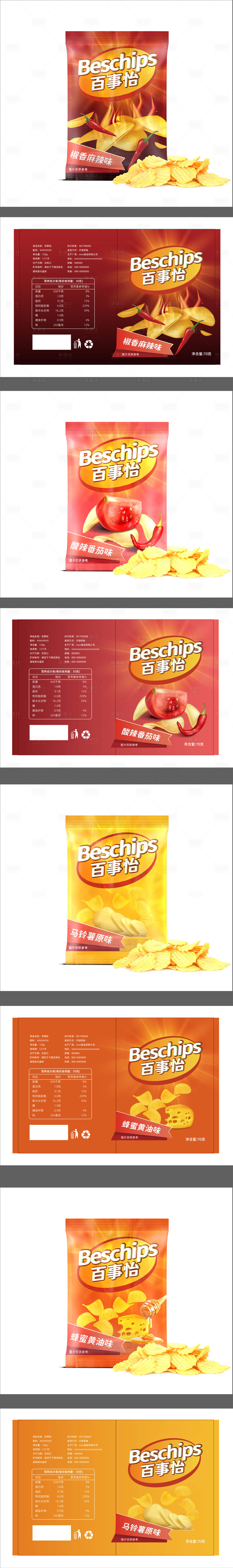 源文件下載【享設計】搜索編號：34560031626338873【薯片包裝袋】