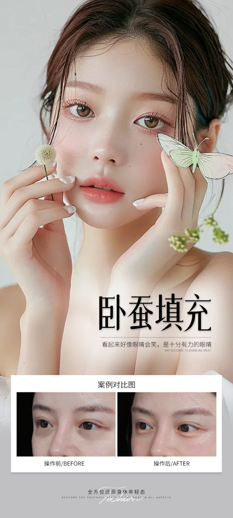 源文件下载【医美卧蚕填充案例海报】编号：25490031497187976