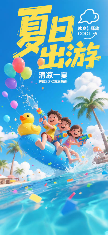 源文件下载【夏日出游海报】编号：94980031653035576