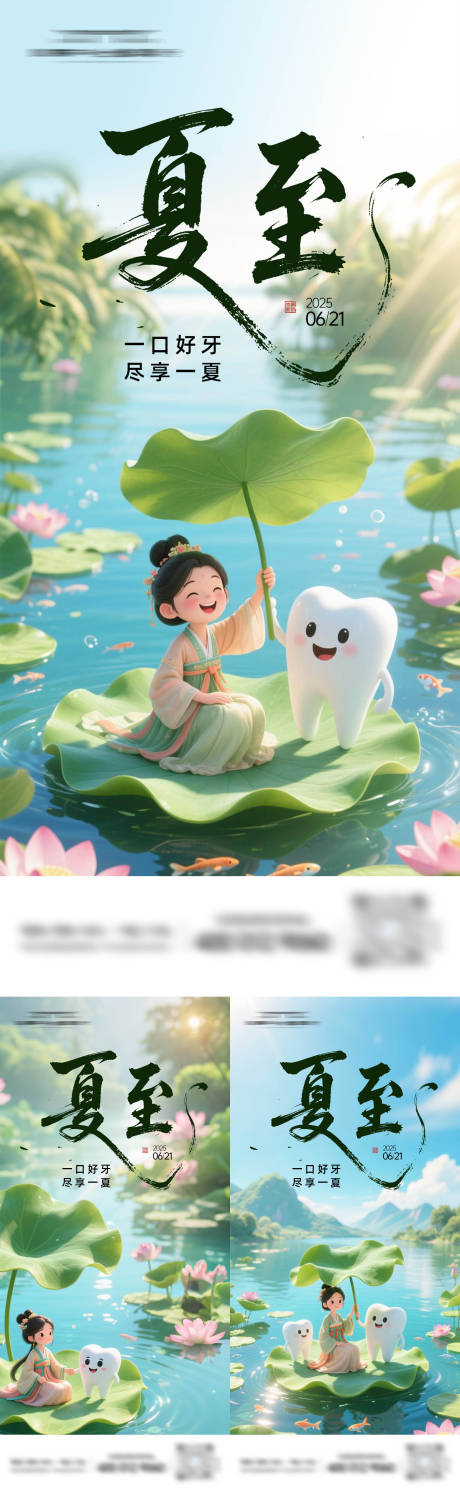 口腔夏至系列海报