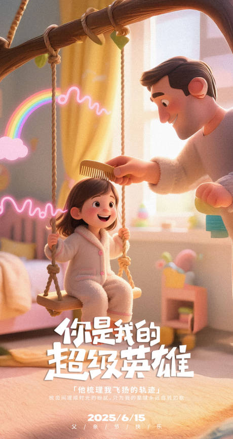 源文件下載【父親節卡通童話海報】編號：10730031241627039