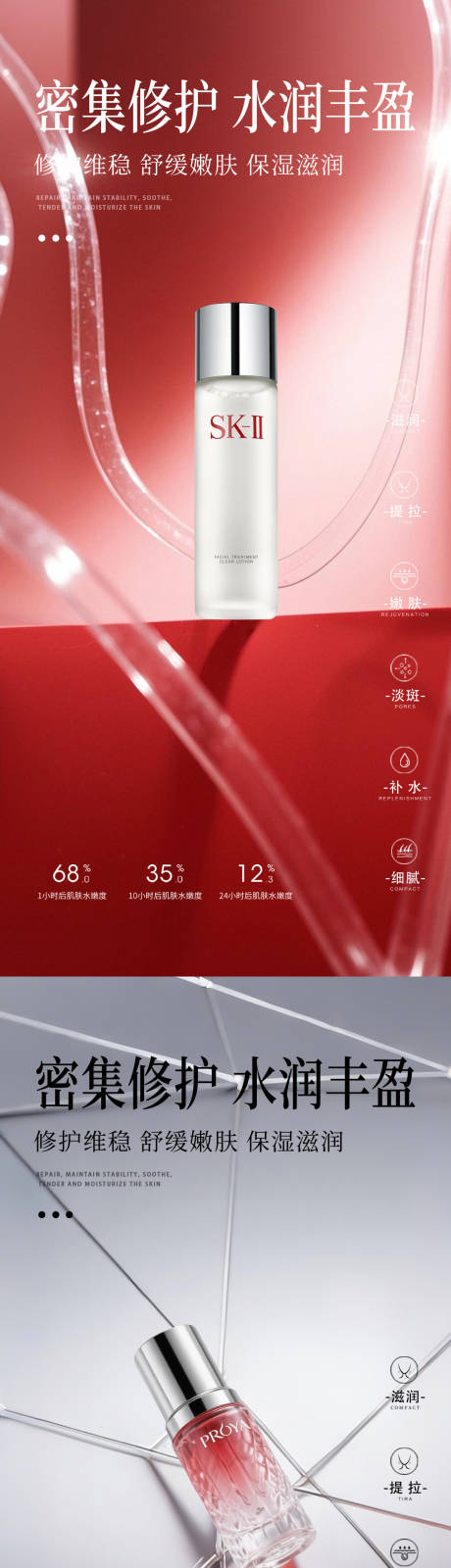 源文件下载【红色极简护肤品产品海报】编号：62240031563654041