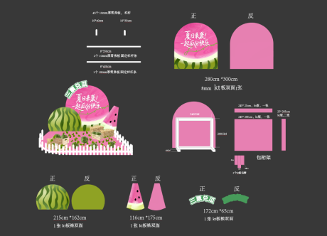 源文件下载【夏季西瓜季活动美陈】编号：25870031395288015