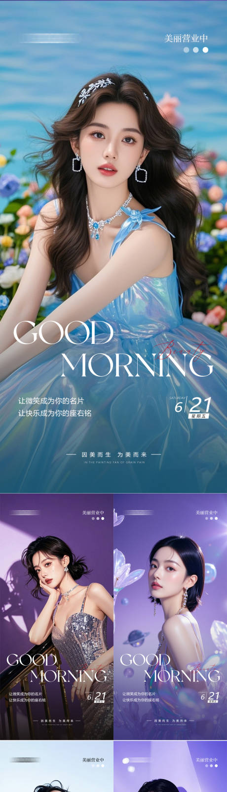 源文件下載【享設計】搜索編號：17170031282435066【美業早安日簽系列海報】