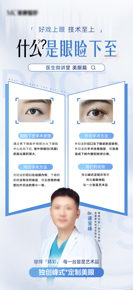 源文件下載【享設計】搜索編號：93850031107296139【醫美眼瞼下至科普海報】
