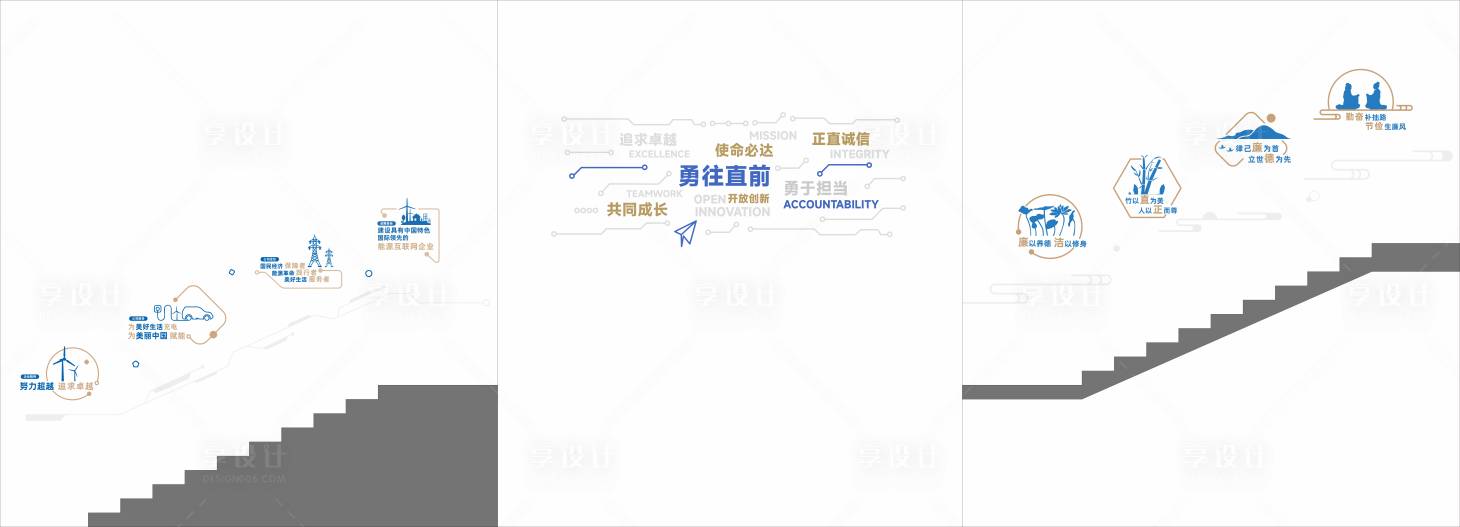 源文件下载【享设计】搜索编号：19810031390973550【楼梯文化墙】