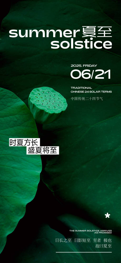源文件下载【夏至节气海报】编号：91500031160968578