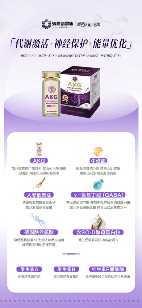 紫色产品功效海报