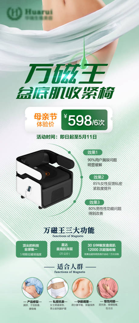 万磁王盆底肌收紧椅海报