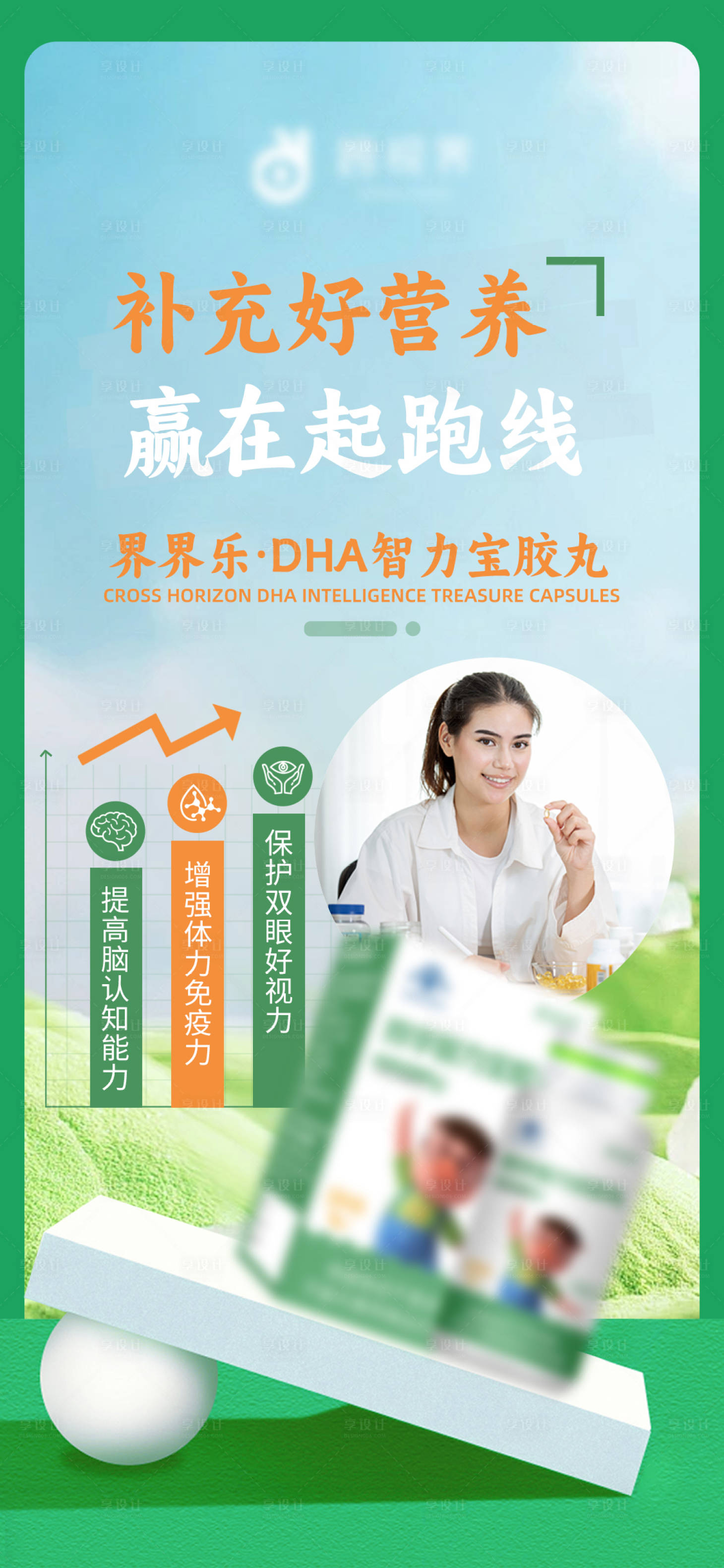 源文件下载【享设计】搜索编号：65340031335209689【保健品海报】