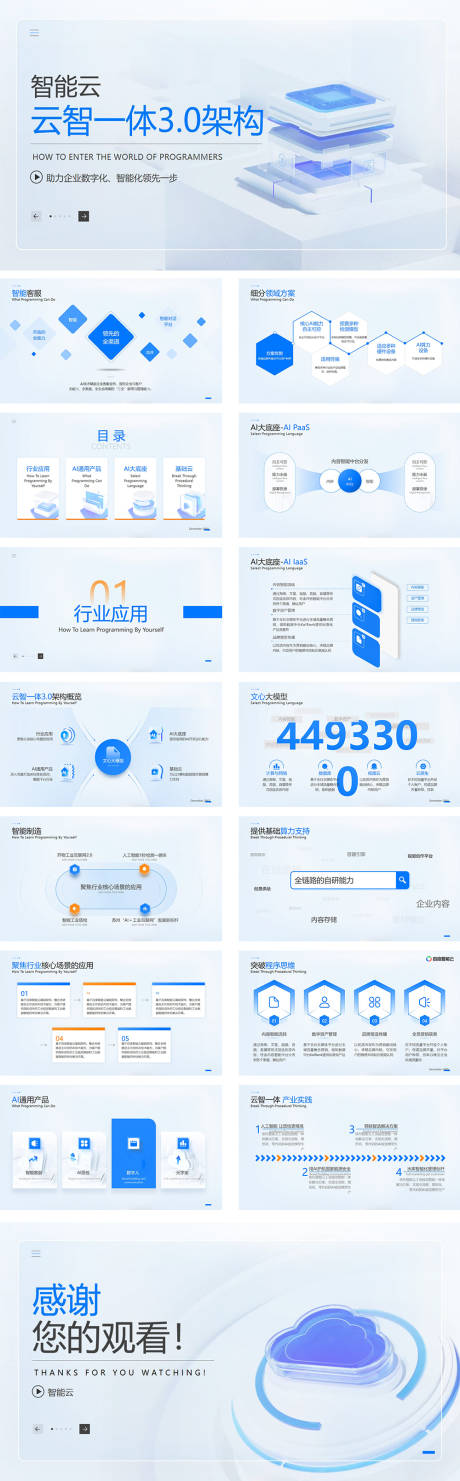 源文件下载【享设计】搜索编号：23270031255067756【智能云云智一体3.0架构PPT】