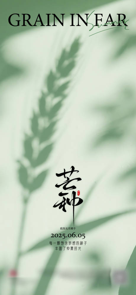 源文件下载【芒种节气海报】编号：85370031155747449