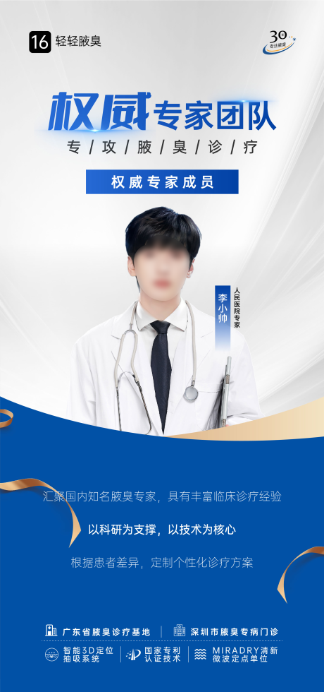 源文件下载【腋臭医生专家介绍海报】编号：80340031593647336