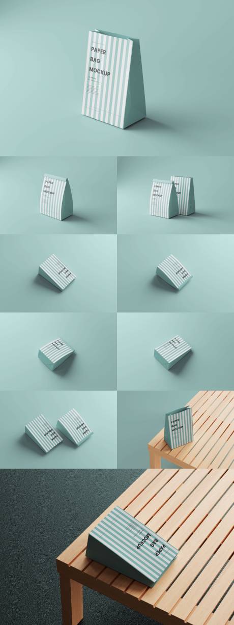 外卖食品包装纸袋样机