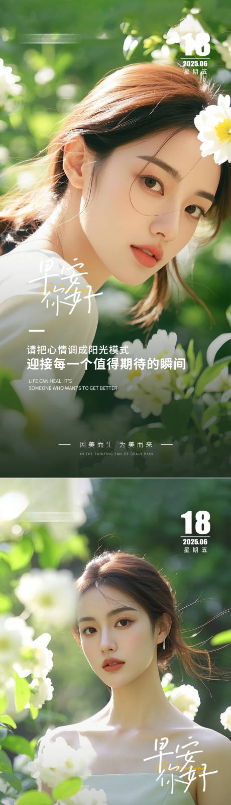 源文件下载【医美早安人物系列海报】编号：88090031205885956