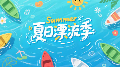 源文件下载【夏日漂流季海报】编号：12800031587212338