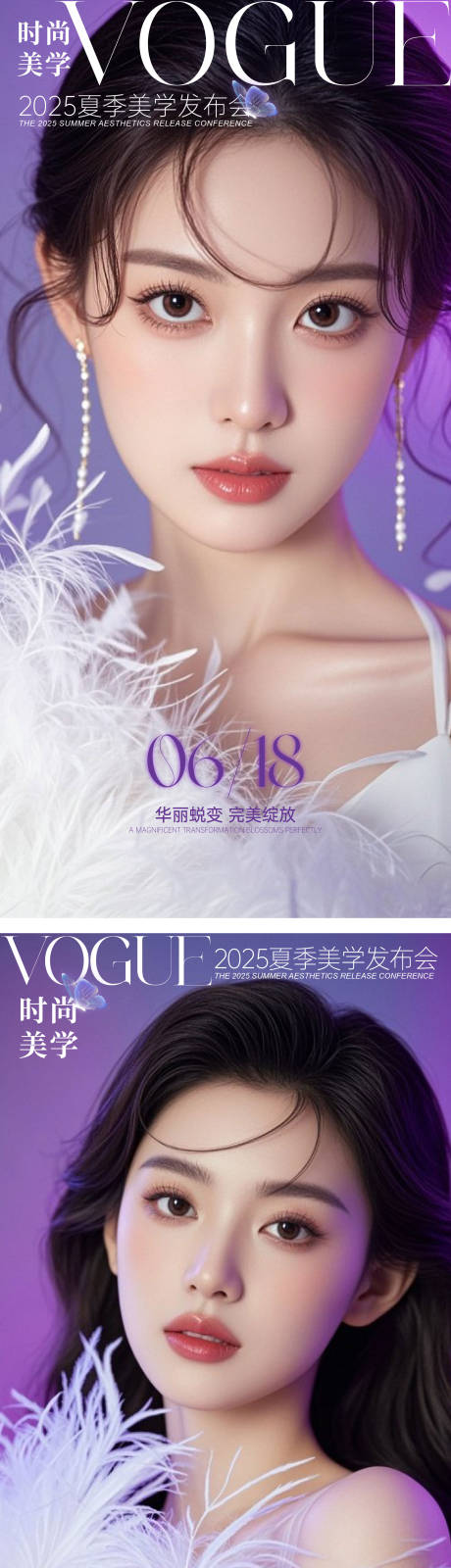 源文件下载【简约紫色杂志风格美学海报】编号：32260031162321572