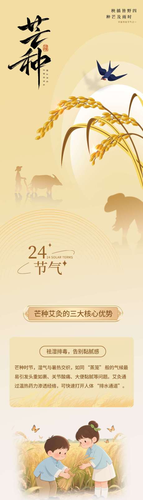 源文件下载【芒种节气海报】编号：50010031153099637
