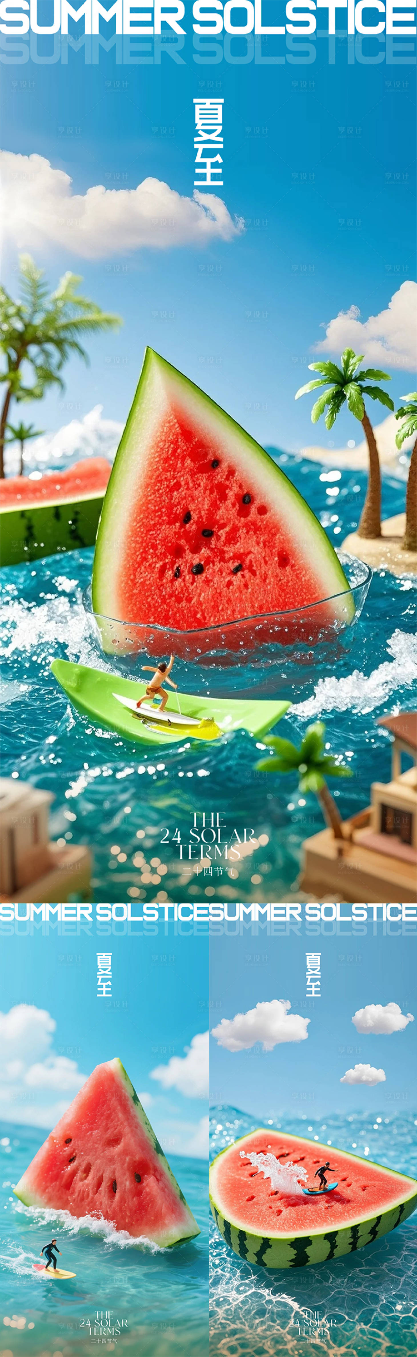 源文件下载【享设计】搜索编号：24340031371493409【夏至节气移动端海报】